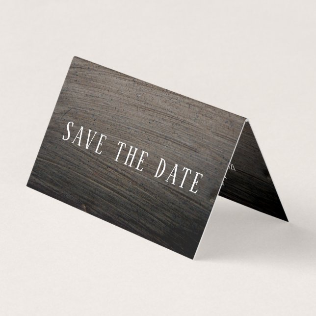 Clay Slab Effect, Photo Save The Date Card (Front)