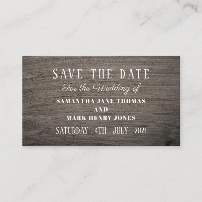 Clay Slab Effect, Save the Date Enclosure Card (Front)