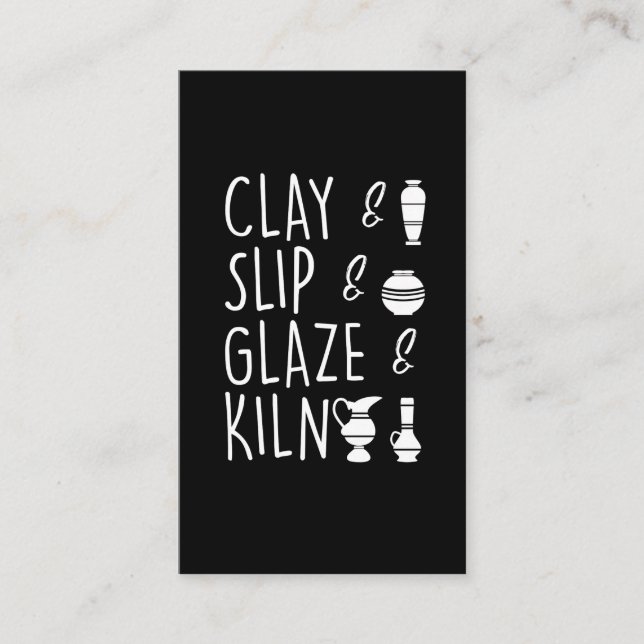 Clay Slip Glaze Kiln Pottery Ceramic Business Card (Front)