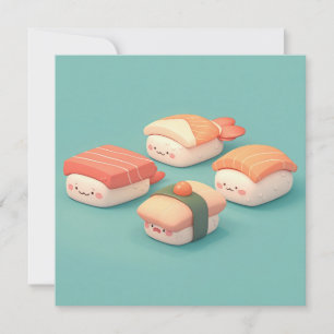 Clay Sushi Nigiri Variety Platter Postcard