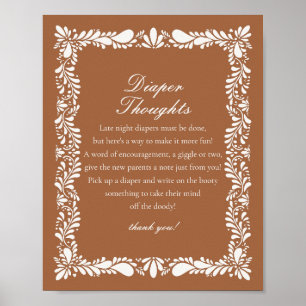 Clay Talavera Tile Diaper Thoughts Baby Shower Poster
