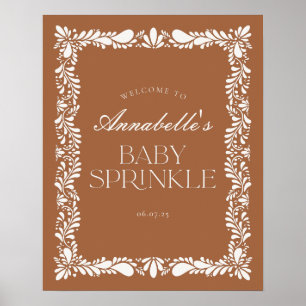 Clay Talavera Tile Fiesta Baby Sprinkle Welcome Poster