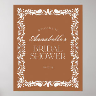 Clay Talavera Tile Fiesta Bridal Shower Welcome Poster
