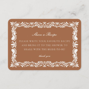 Clay Talavera Tile  Share Recipe Invitation Insert
