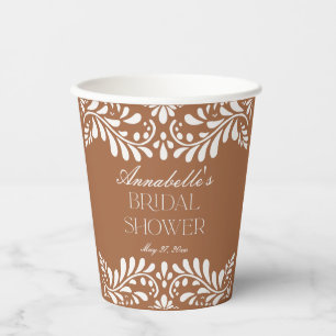 Clay Talavera Tile Spanish Fiesta Bridal Shower Paper Cups