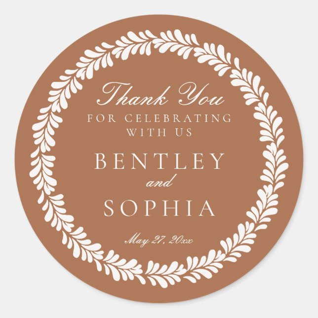 Clay Talavera Tile Spanish Fiesta Wedding Favour Classic Round Sticker (Front)