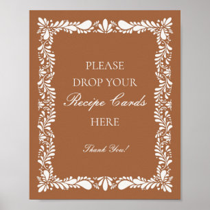 Clay Talavera Tile Spanish Share a Recipe Bridal Poster