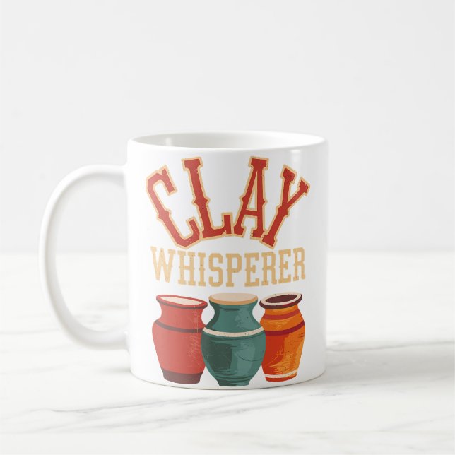 Clay Whisperer Pottery Coffee Mug (Left)