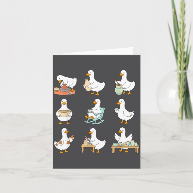 Clay Whisperer T Er Ceramic Silly Goose Making Tte Card (Front)