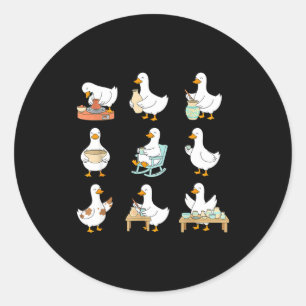 Clay Whisperer T Er Ceramic Silly Goose Making Tte Classic Round Sticker