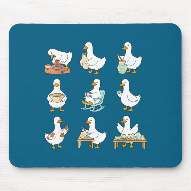 Clay Whisperer T Er Ceramic Silly Goose Making Tte Mouse Pad (Front)
