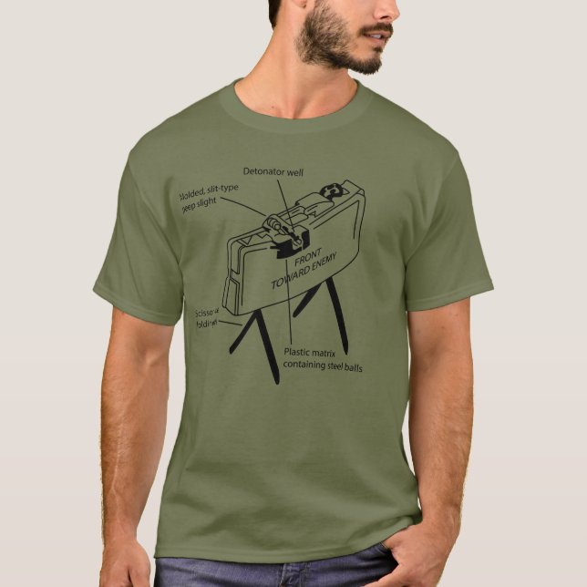 Claymore Mine Schematic Front Towards Enemy T-Shirt (Front)