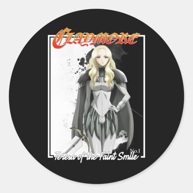Claymore - Teresa of the Faint Smile Classic Round Sticker (Front)