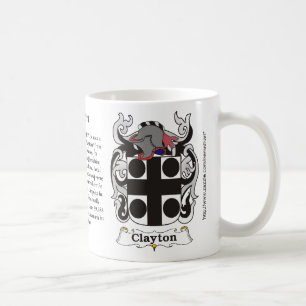 Clayton Family Coat of Arms mug