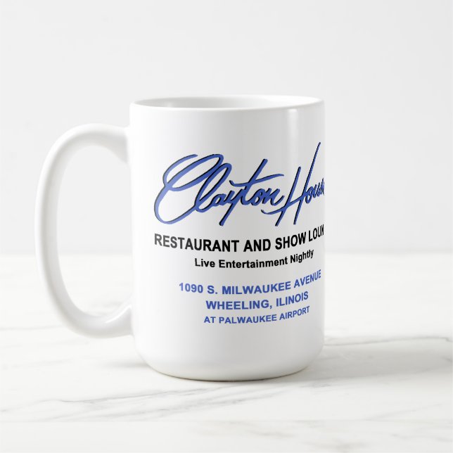 Clayton House Restaurant, Wheeling, IL Coffee Mug (Left)