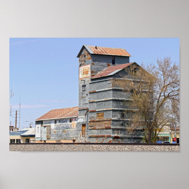 Clayton, New Mexico, Grain Mill and Elevator Poster (Front)