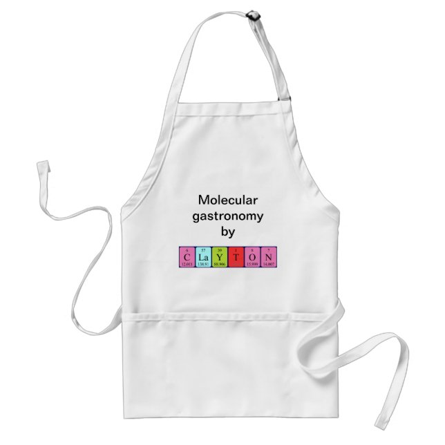 Clayton periodic table name apron (Front)