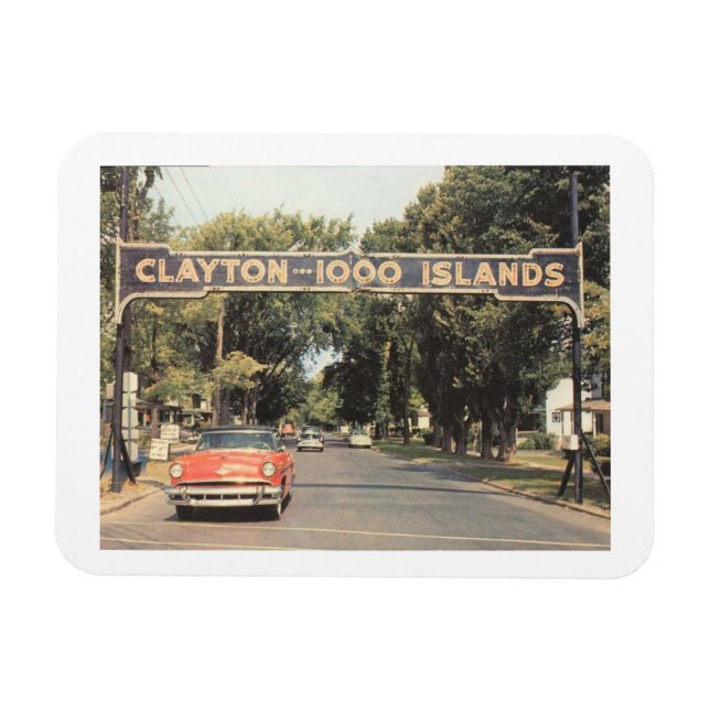Clayton Thousand Islands NY, 1959 Vintage Style Magnet (Horizontal)