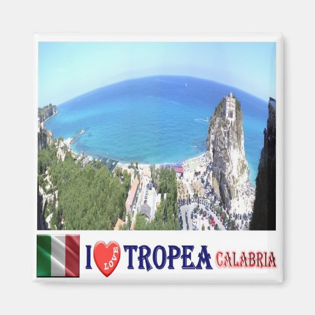 CLB021 TROPEA I Love, Calabria, Italy, Fridge Magnet (Front)