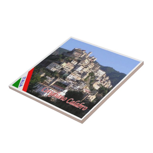 CLB028 CORIGLIANO CALABRO, Italy, Fridge Ceramic Tile (Side)