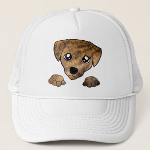 cld brindle peeking trucker hat