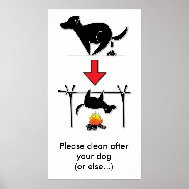 Clean after your dog! NO DOG POOP please! - POSTER (Front)