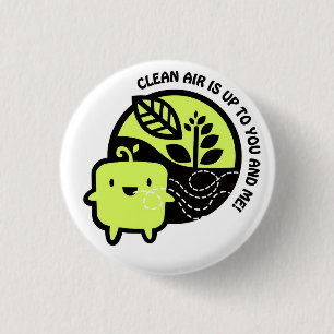 Clean Air logo 3 Cm Round Badge