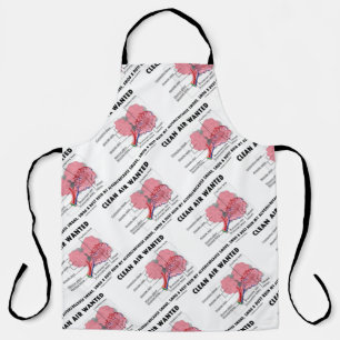 Clean Air Wanted Because Smoke Ruin Alveoli Humour Apron