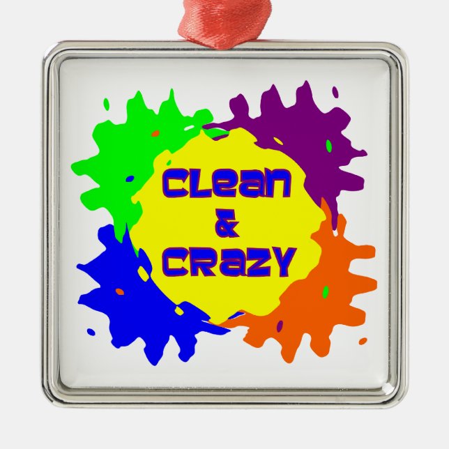 Clean and Crazy Metal Tree Decoration (Front)