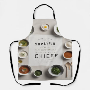 Clean and crisp typography modern chef apron