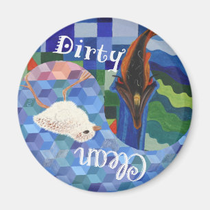 Clean and Dirty Birds Magnet