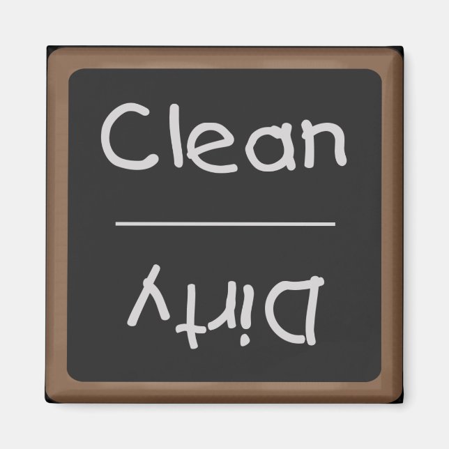 Clean and Dirty Dishes Chalkboard Magnet (Front)