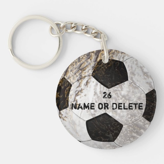 Clean and Dirty Soccer Keychains PERSONALIZED (Front)