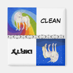 Clean and Dirty Unicorn Dishwasher Magnet