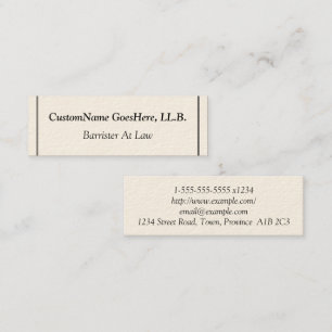 Clean and Low-Key Barrister At Law Business Card