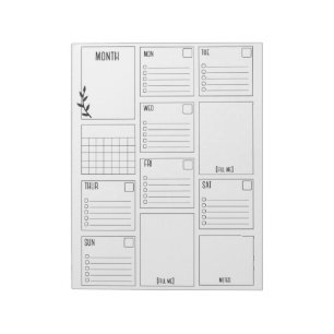 Clean and Minimal Daily To Do Planner Pad