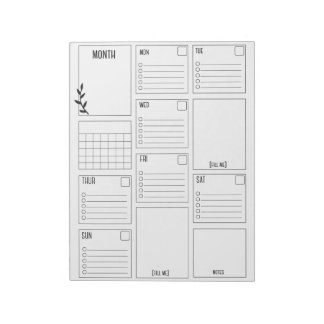 Clean and Minimal Daily To Do Planner Pad