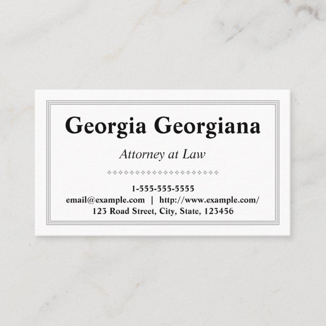 Clean and Minimalistic With Triple-Line Border Business Card (Front)