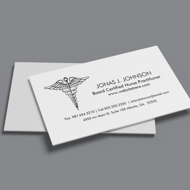 Clean and Professional Black and White Medical Business Card (Creator Uploaded)