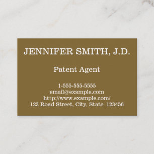 Clean and Professional Patent Agent Business Card