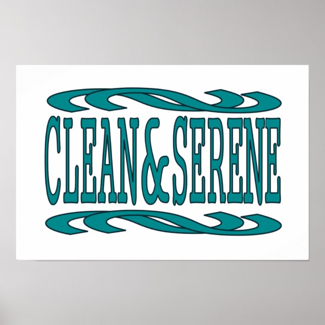 Clean and Serene Inspirational Recovery Quote Poster (Front)