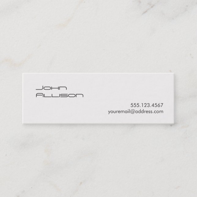 Clean and Simple Professional White Business Card (Front)