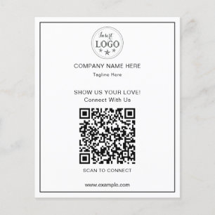 Clean and Simple QR Code Business Flyer for Client