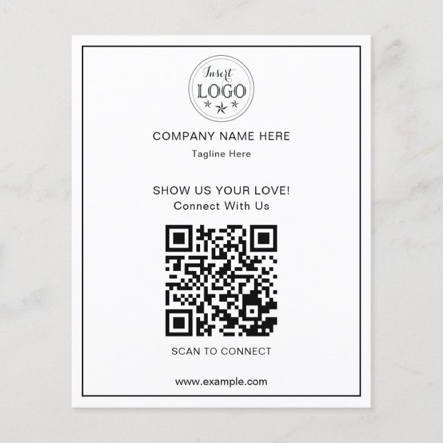 Clean and Simple QR Code Business Flyer for Client (Front)