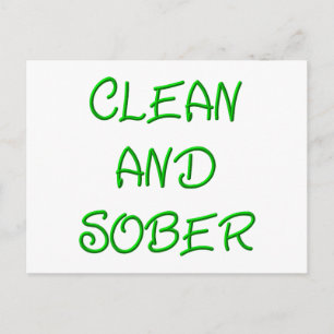 Clean and Sober Postcard