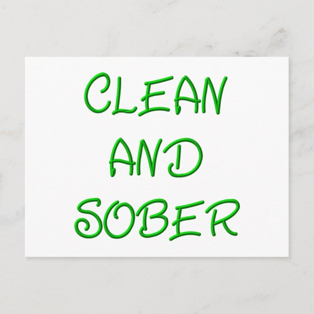 Clean and Sober Postcard (Front)