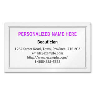 Clean and Understated Beautician Business Card