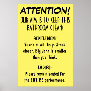 Clean Bathroom. Poster