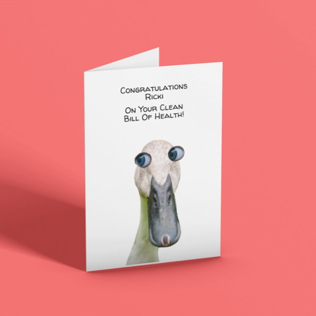 Clean Bill Of Health customisable get well soon Card (Creator Uploaded)