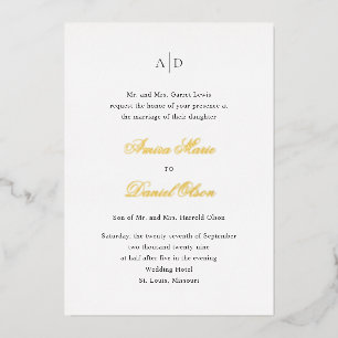 Clean Black and White Classic Wedding